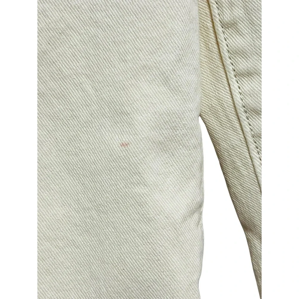 LOFT The Wide Leg Jeans Womens 4 Cream Ecru Wide Leg Stretch Utility Denim Pants